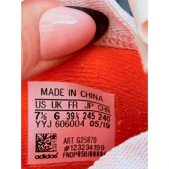 Adidas Stella McCartney Training Shoes Knit Sneakers Peach US 7.5 - Picture 3 of 8